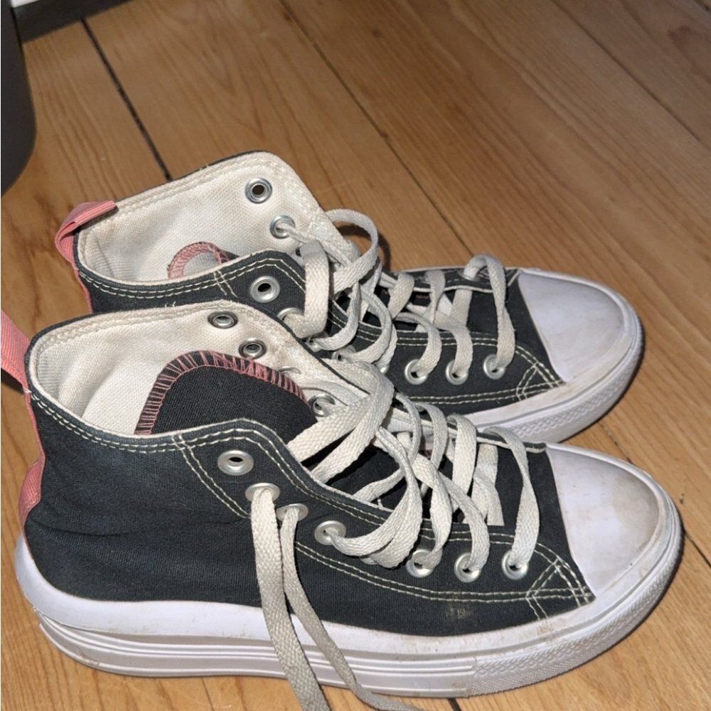 Converse White and Pink High-Tops